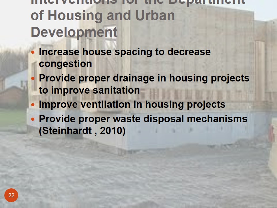 Interventions for the Department of Housing and Urban Development