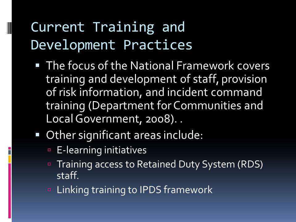 Current Training and Development Practices