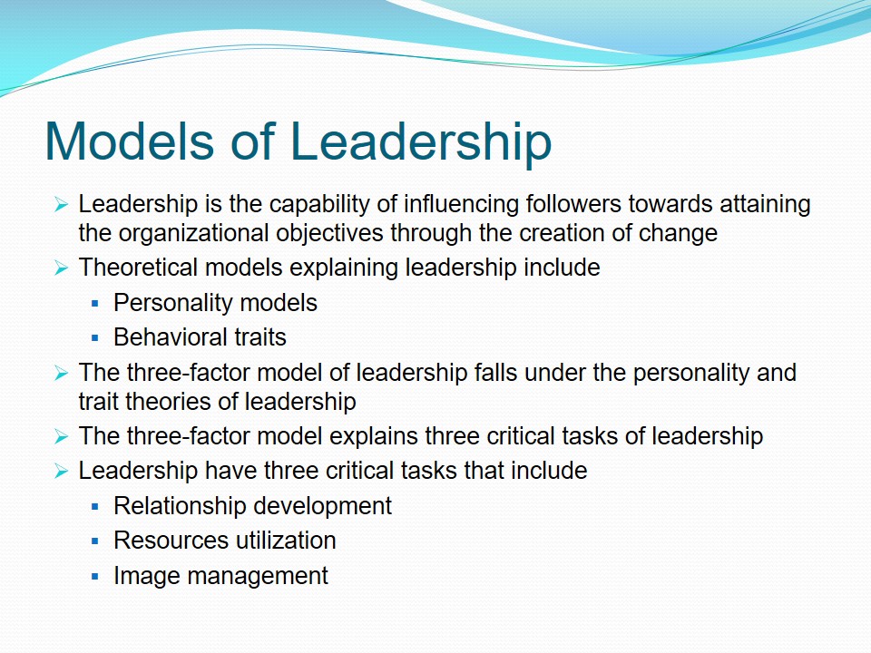 Models of Leadership