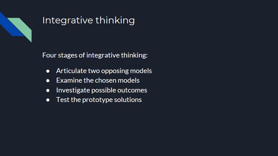 Integrative thinking