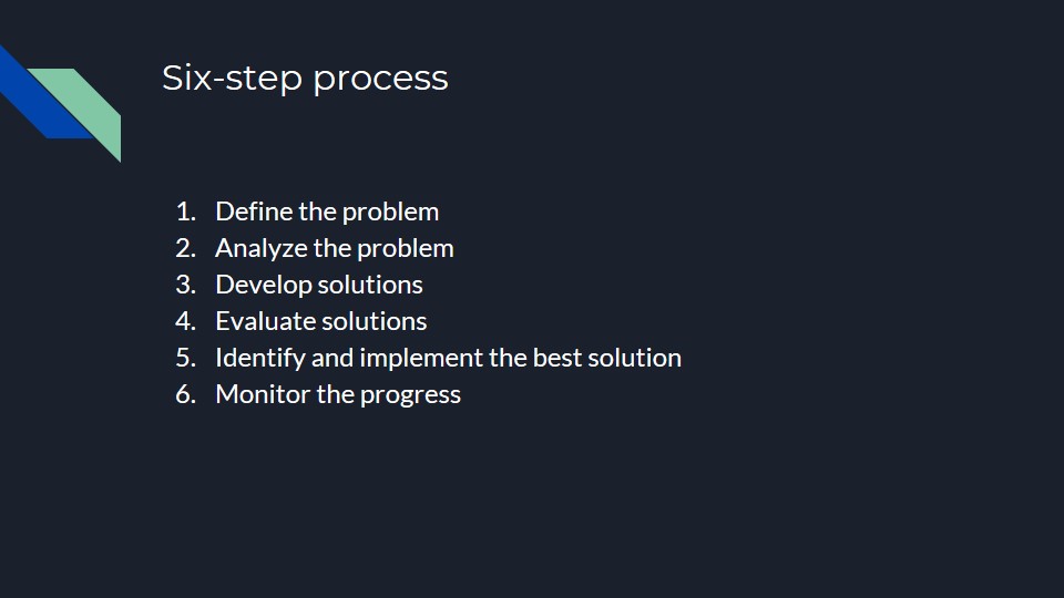 Six-step process