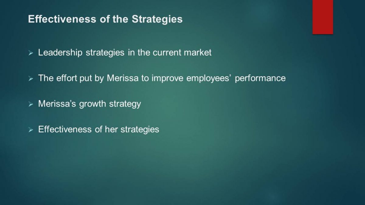 Effectiveness of the Strategies