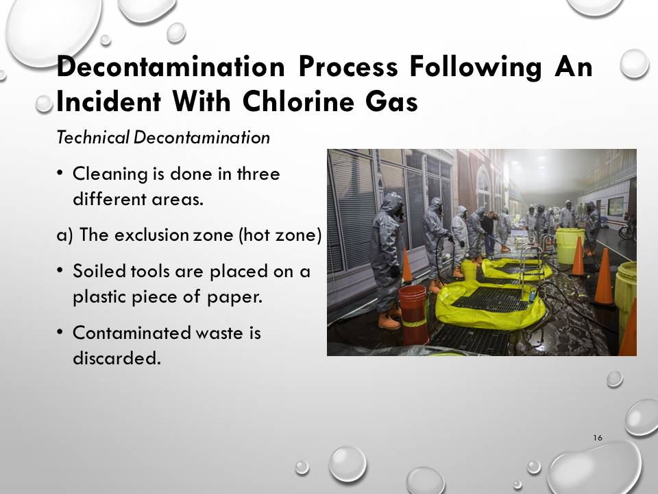 Decontamination Process Following An Incident With Chlorine Gas