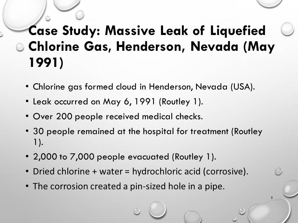 Case Study: Massive Leak of Liquefied Chlorine Gas, Henderson, Nevada (May 1991)