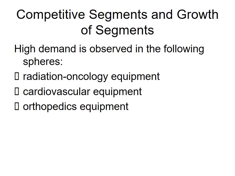 Competitive Segments and Growth of Segments