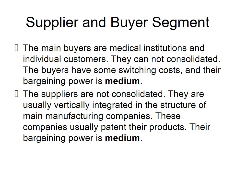 Supplier and Buyer Segment
