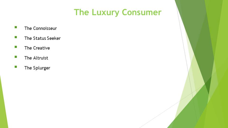 The Luxury Consumer