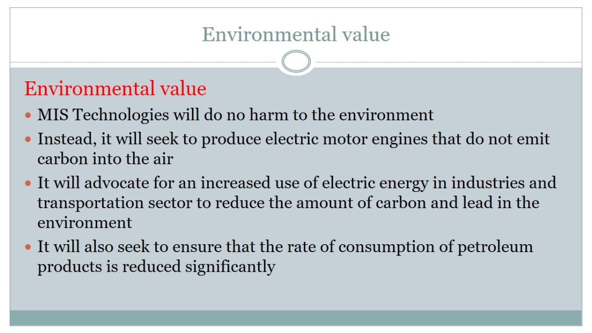 Environmental value