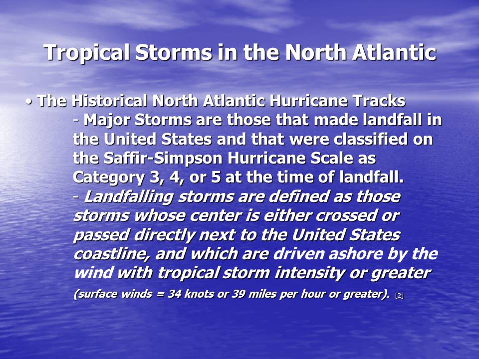 Tropical Storms in the North Atlantic