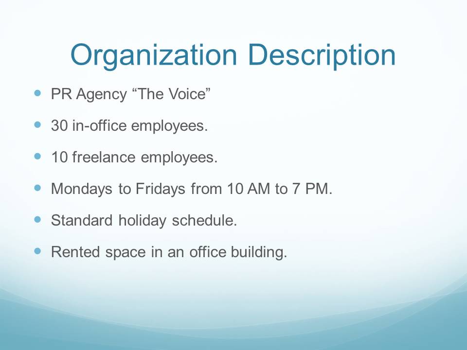 Organization Description