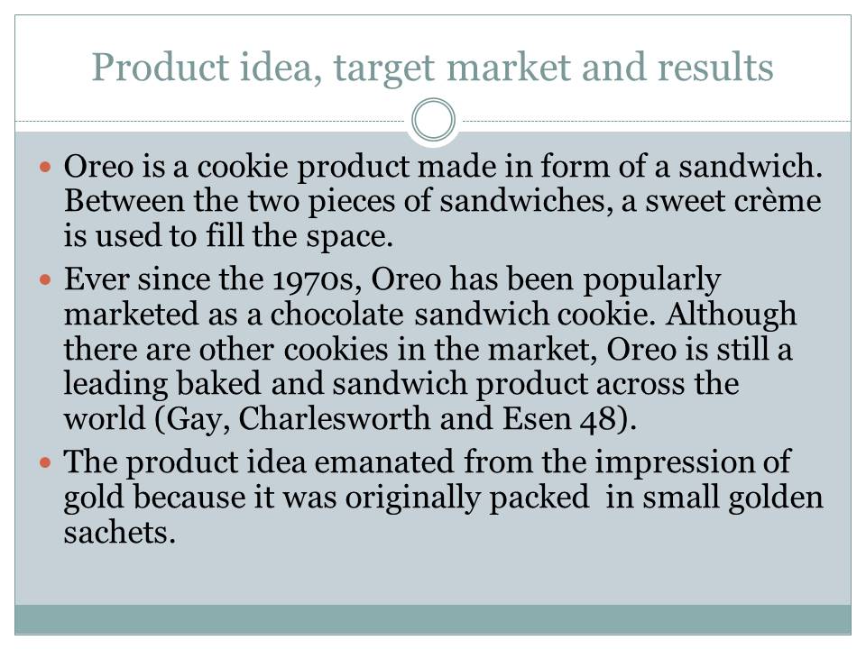 Product idea, target market and results