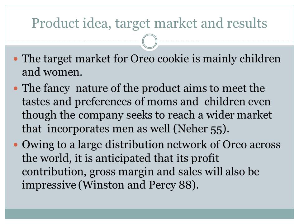 Product idea, target market and results