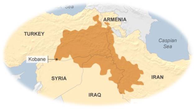 Historical territories of Kurds.