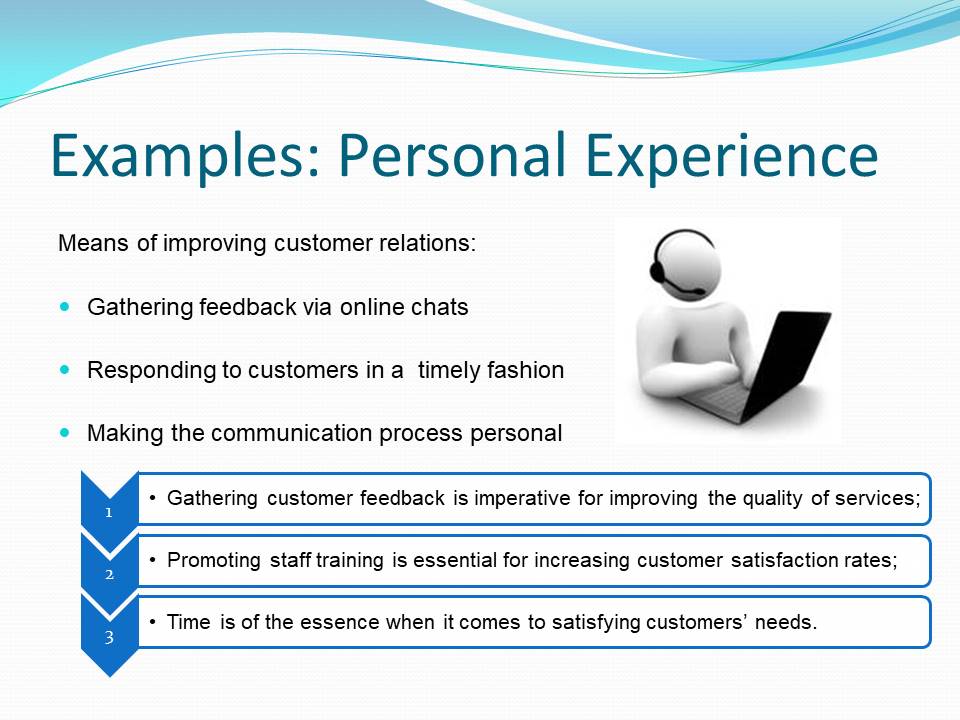 Examples: Personal Experience