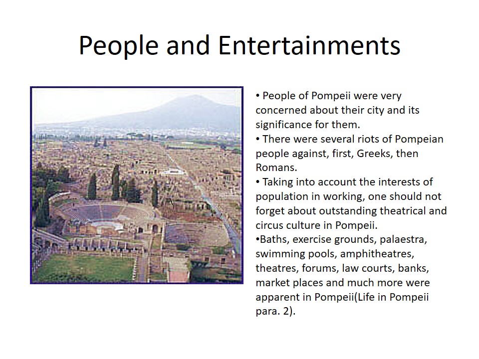People and Entertainments