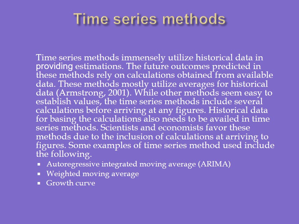 Time series methods