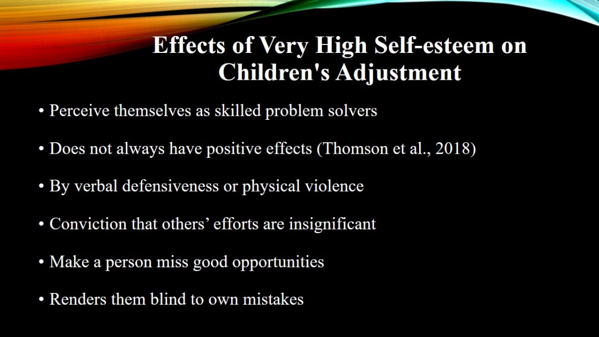 Effects of Very High Self-esteem on Children's Adjustment