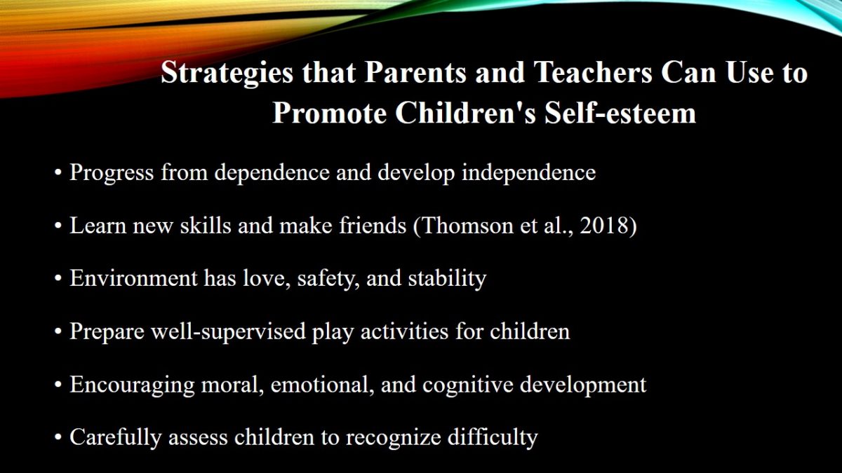 Strategies that Parents and Teachers Can Use to Promote Children's Self-esteem