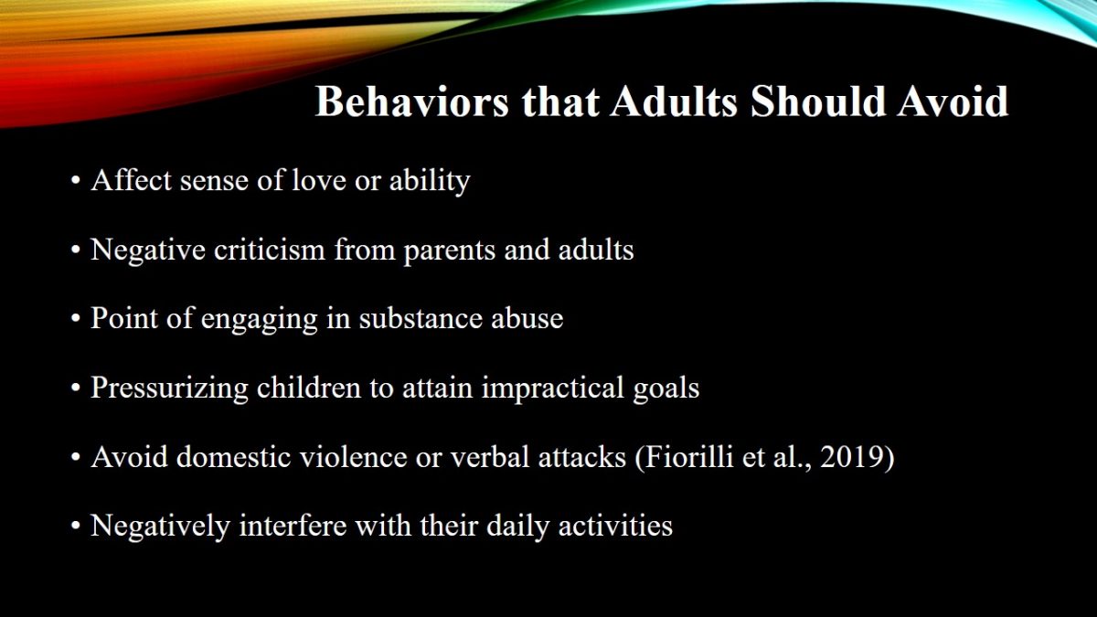 Behaviors that Adults Should Avoid