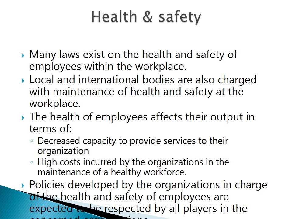 Health & safety