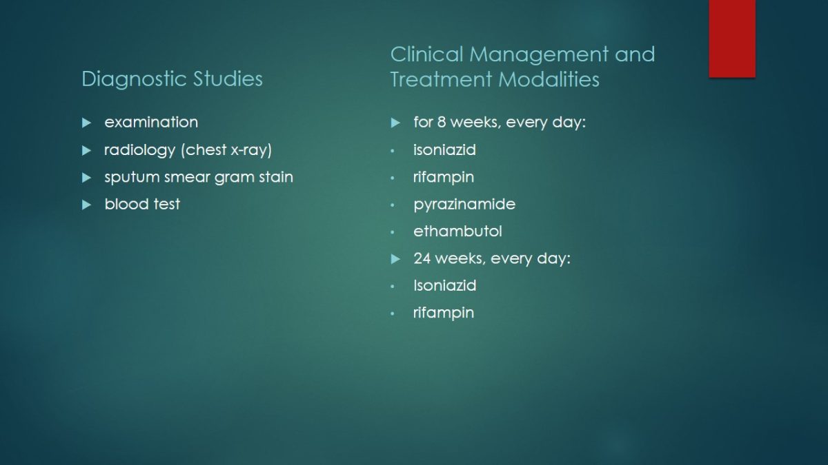 Diagnostic Studies. Clinical Management and Treatment Modalities