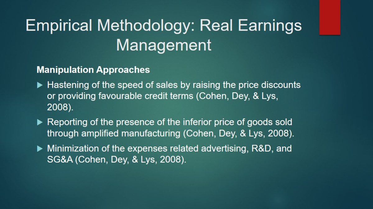 Real Earnings Management