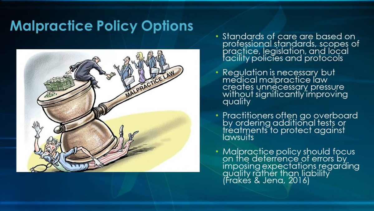 Malpractice Policy Options