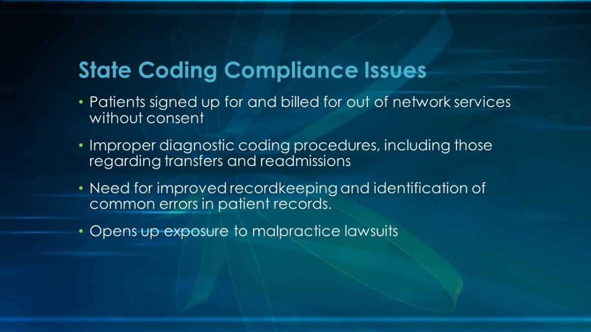 State Coding Compliance Issues
