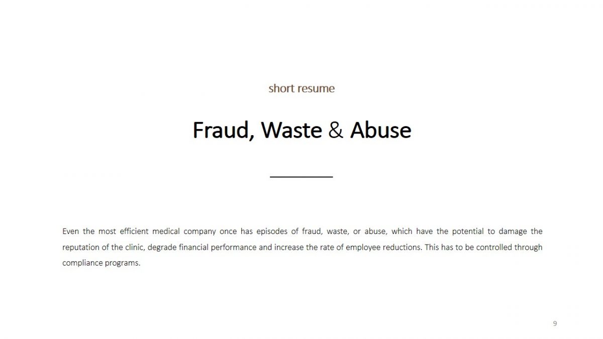 Fraud, Waste & Abuse