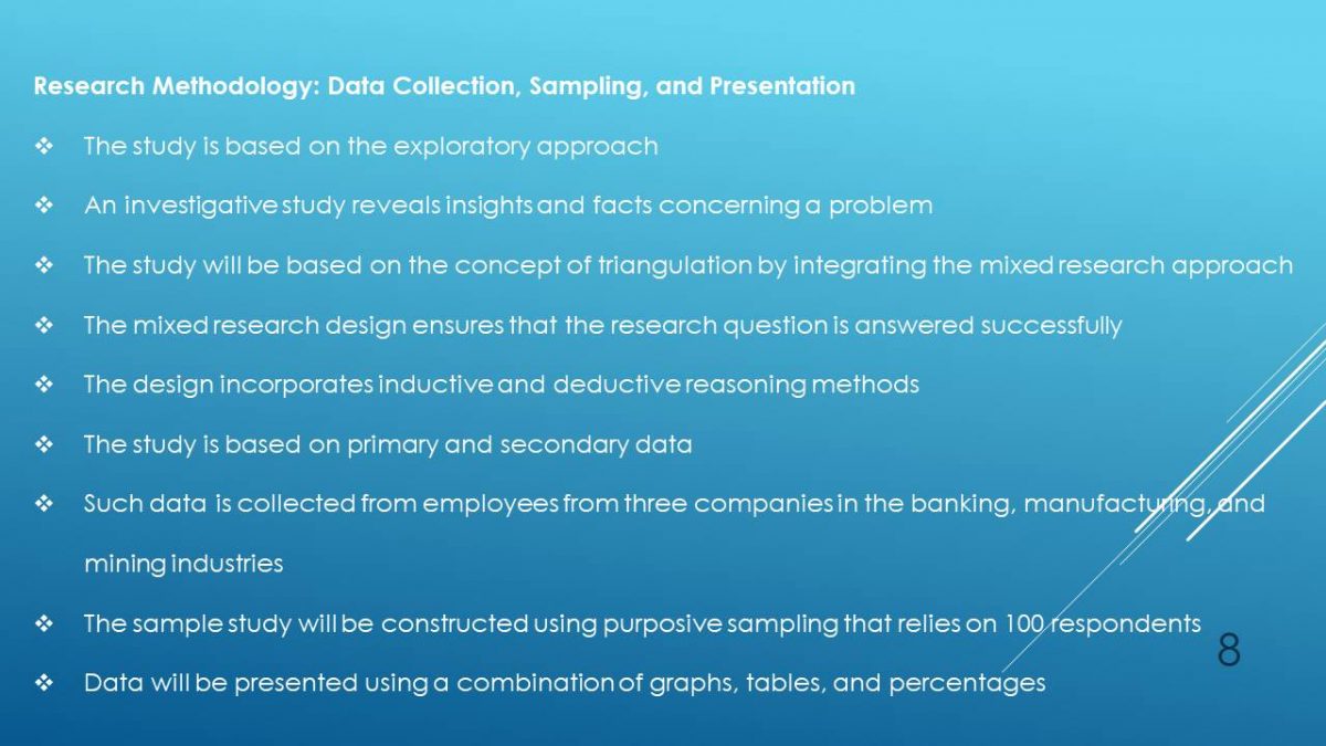 Research Methodology: Data Collection, Sampling, and Presentation