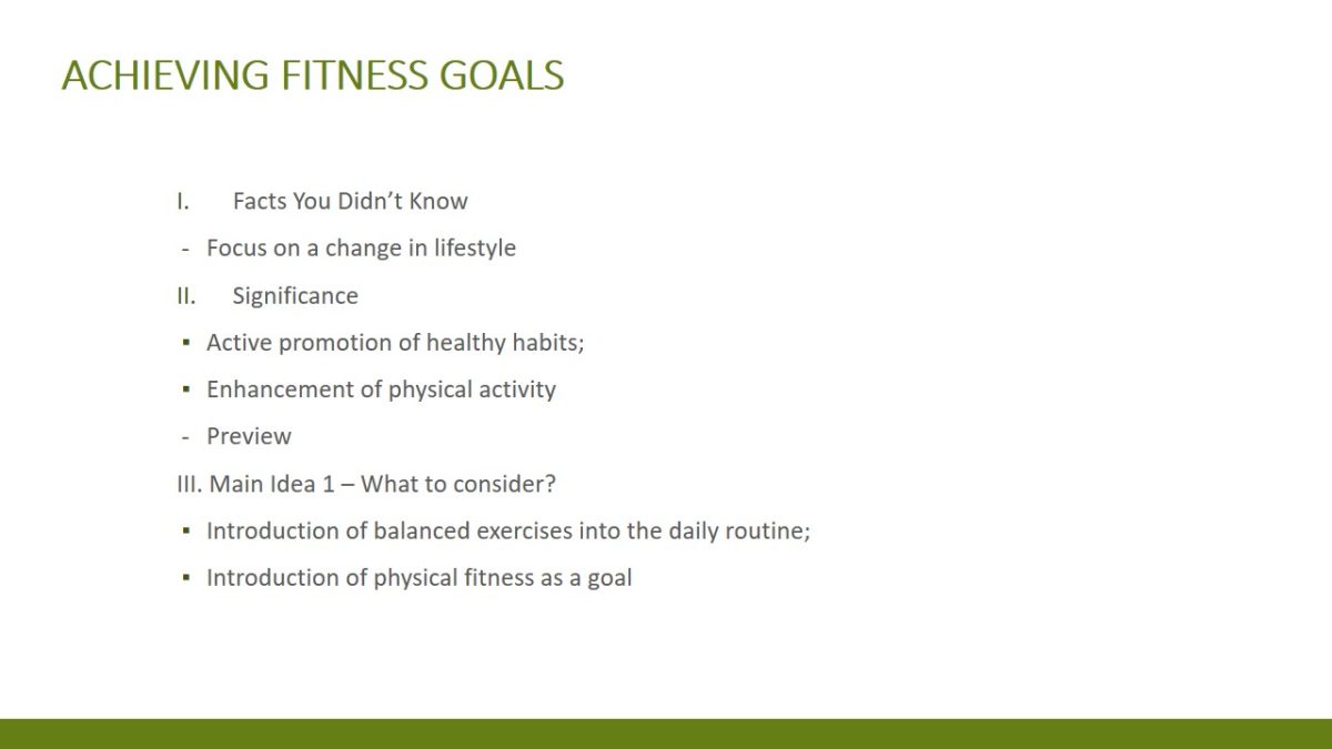 Achieving fitness goals