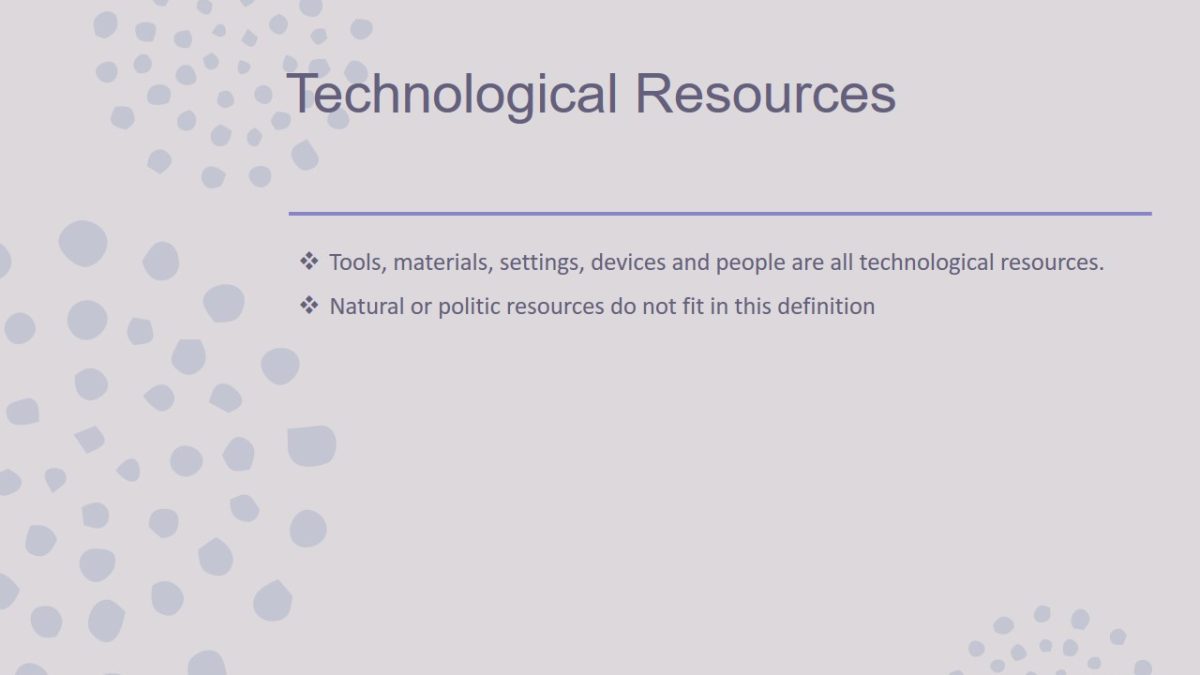 Technological Resources