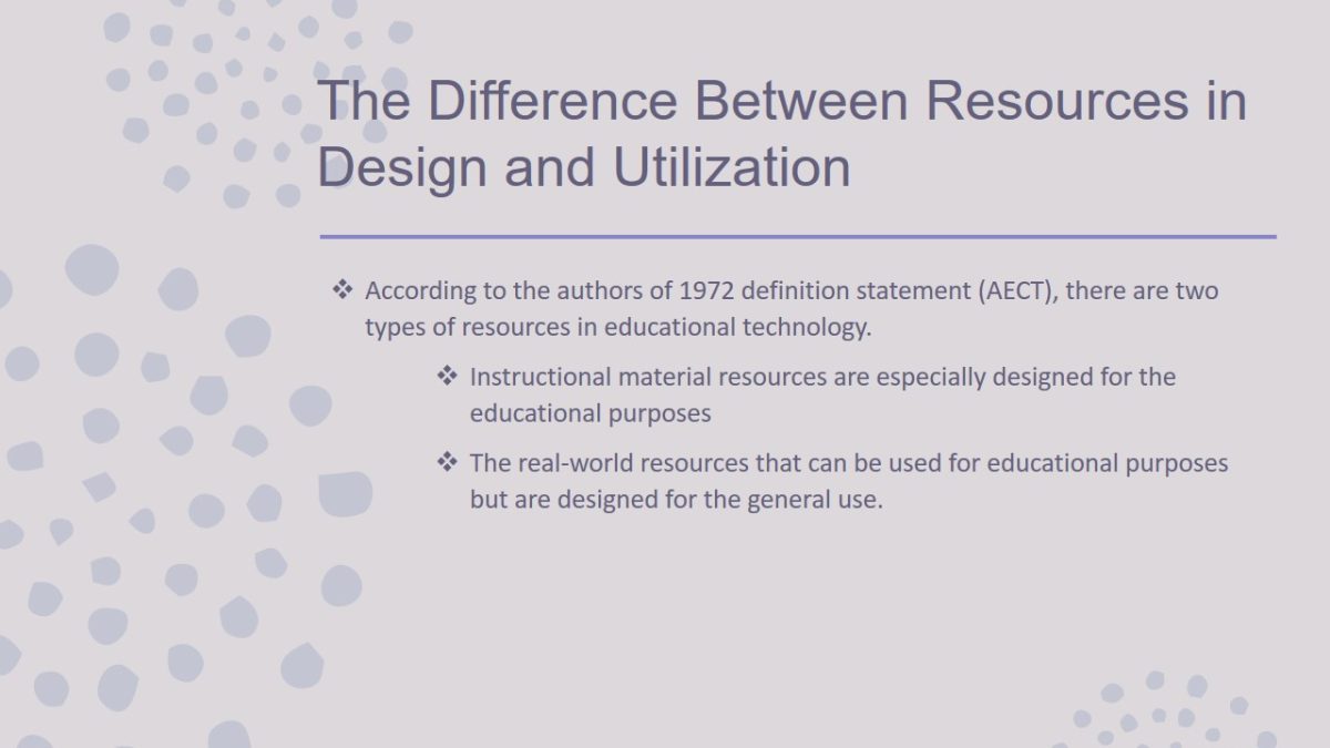 The Difference Between Resources in Design and Utilization