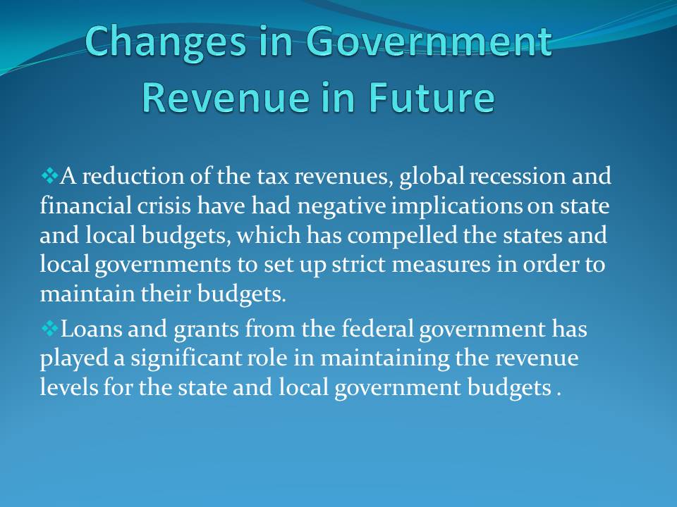 Changes in Government Revenue in Future