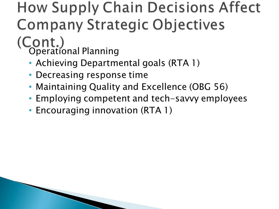 How Supply Chain Decisions Affect Company Strategic Objectives