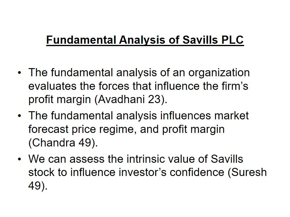 Fundamental Analysis of Savills PLC