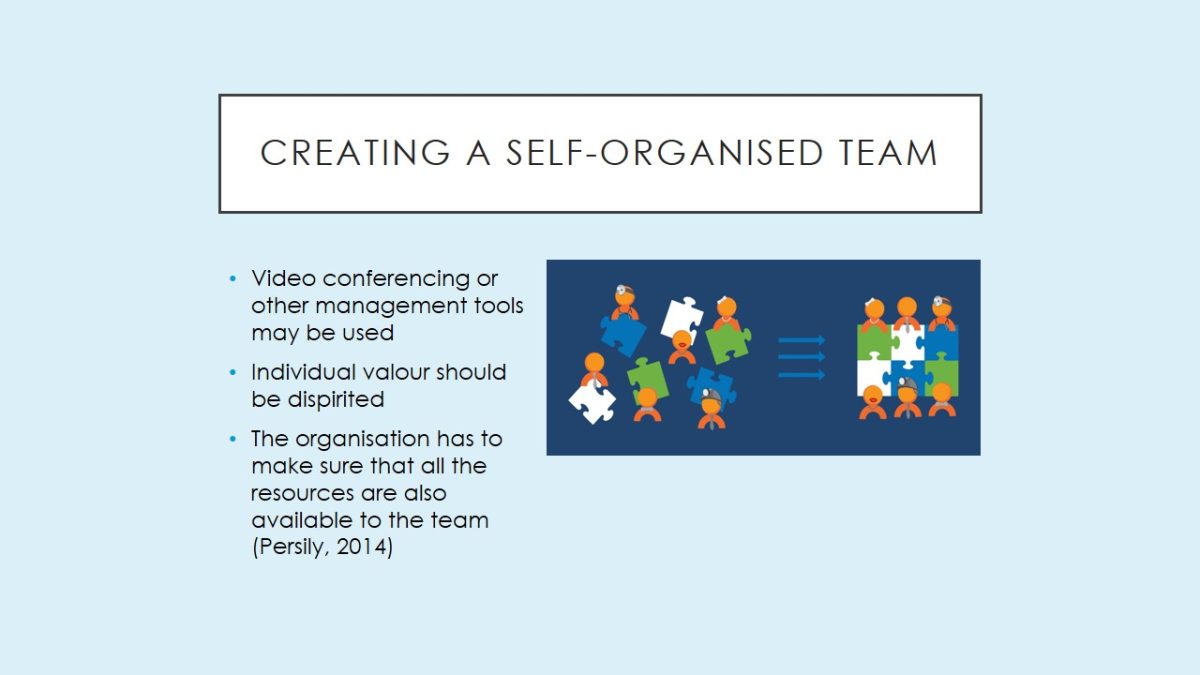Creating a self-organised team