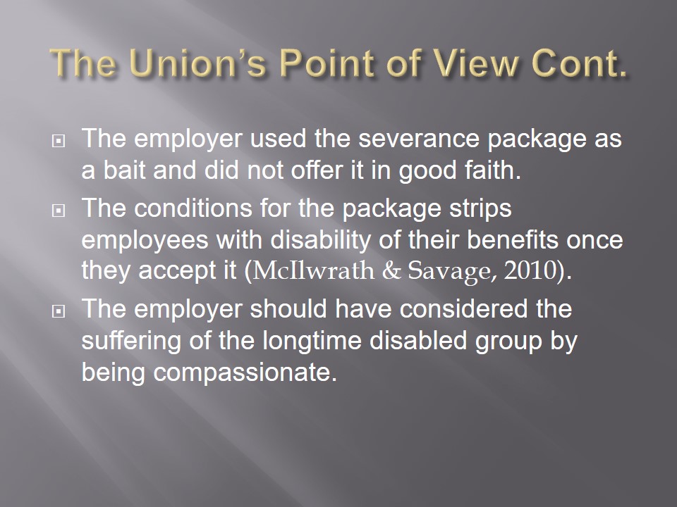 The Union’s Point of View