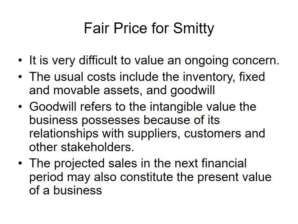 Fair Price for Smitty