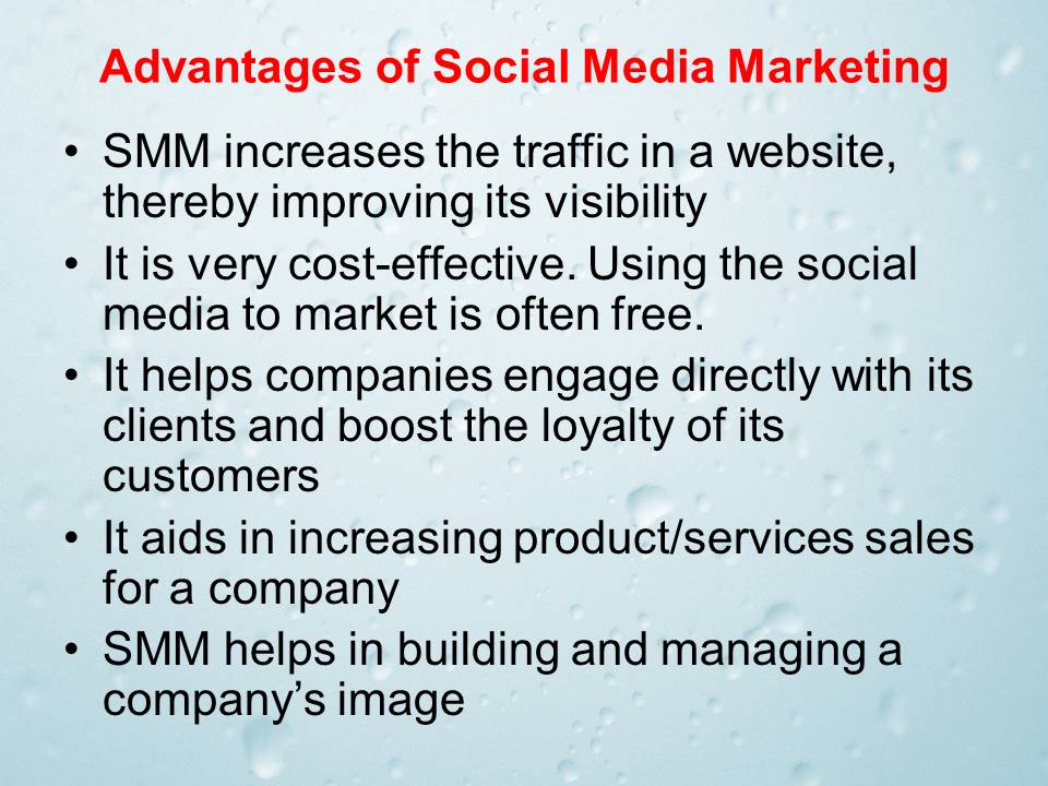 Advantages of Social Media Marketing