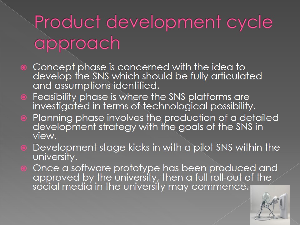 Product development cycle approach