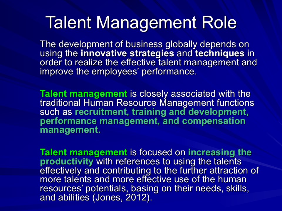 Talent Management Role