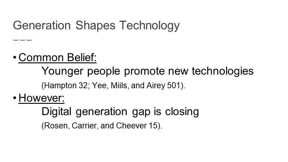 Generation Shapes Technology
