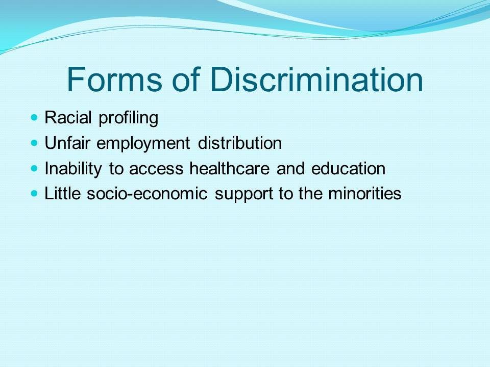 Forms of Discrimination