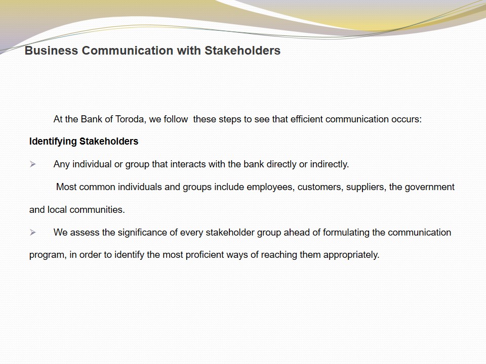 Business Communication with Stakeholders