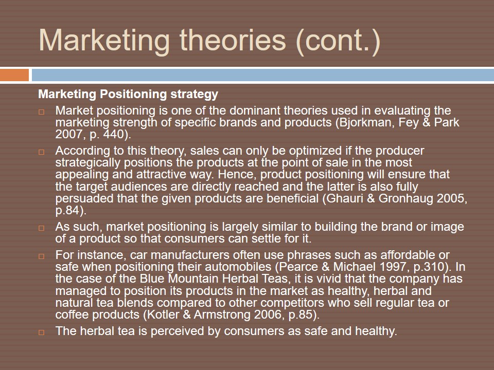 Marketing theories