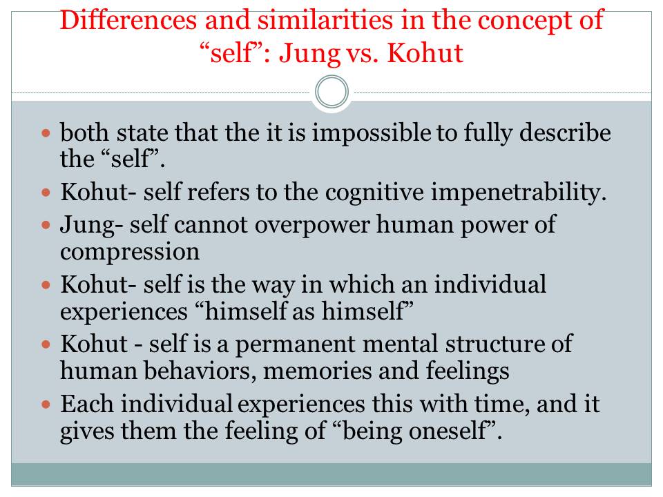 Differences and similarities in the concept of “self”: Jung vs. Kohut