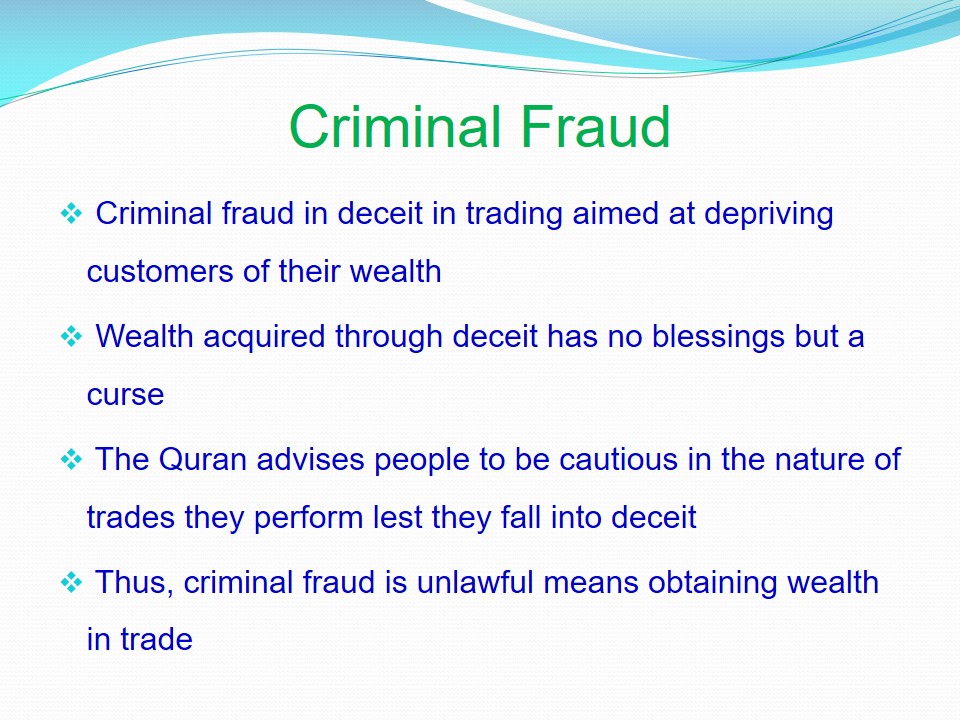 Criminal Fraud