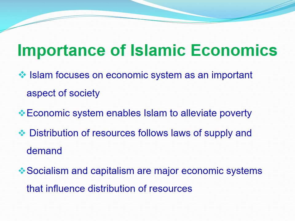 Importance of Islamic Economics
