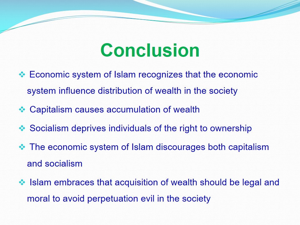the economical system in islam slide20